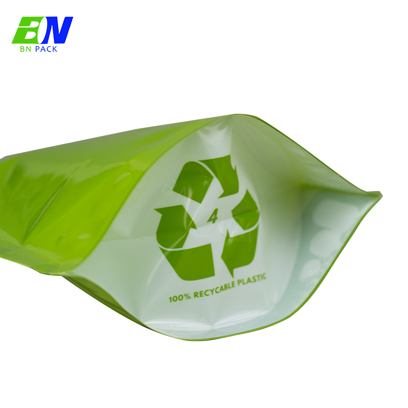 ย่อยสลายได้ทางชีวภาพ Stand Up Pouch วัสดุพลาสติก PLA ใสพร้อมซิป