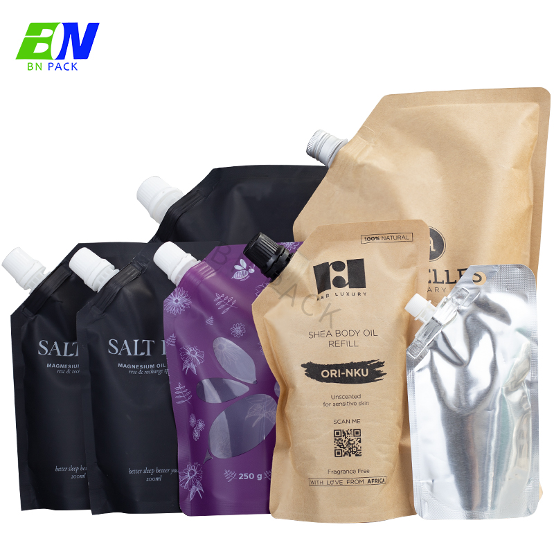 บรรจุภัณฑ์ถุงหัดดื่ม Stand Up Pouch 450ml 350ml 200ml บรรจุภัณฑ์ของเหลว