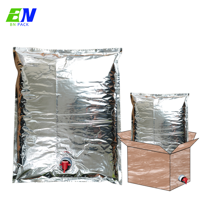 ถุงไวน์พลาสติกเกรดอาหาร 3L / 5L / 10L ในกล่องพร้อมถุง BIB พิมพ์แบบกำหนดเอง