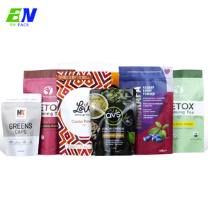 PLA Biodegradable Stand Up Pouch ถุงอาหารสุนัขถุงพลาสติกมีซิป