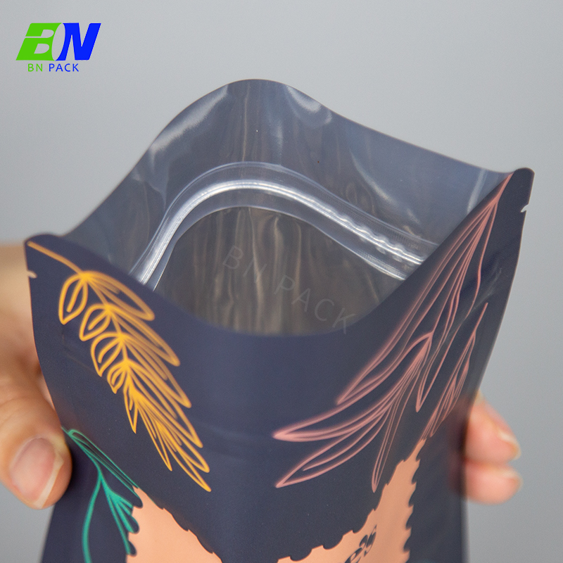กำหนดเอง 250g 500g Stand Up ชากาแฟยืนกระเป๋าพร้อมหน้าต่าง