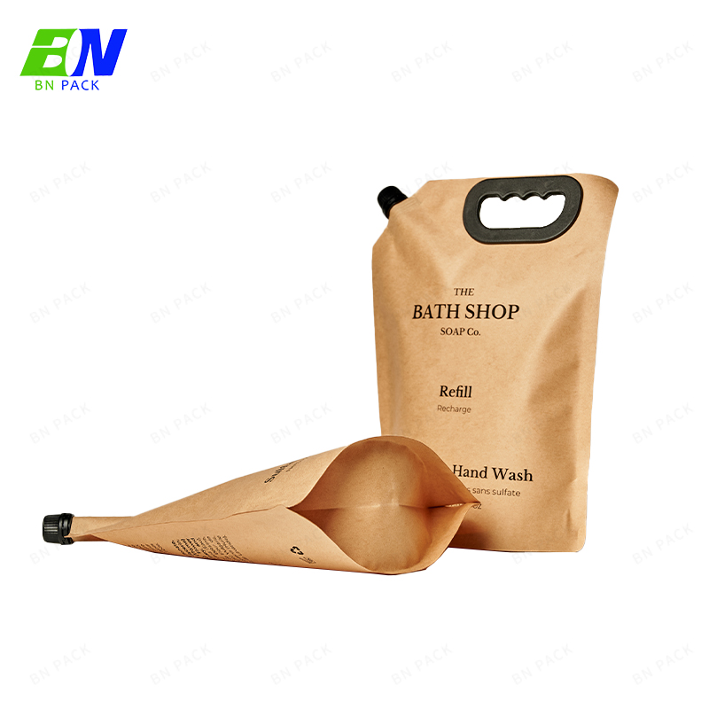 ฟอยล์อลูมิเนียมเกรดอาหาร Stand Up Spout Pouch ถุงน้ำดื่มพลาสติกพิมพ์แบบกำหนดเอง