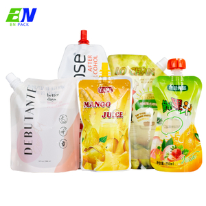 1L 2L 3L กระดาษคราฟท์ Doypack บรรจุภัณฑ์เครื่องดื่มเหลวพิมพ์แบบกำหนดเองถุงหัดดื่ม