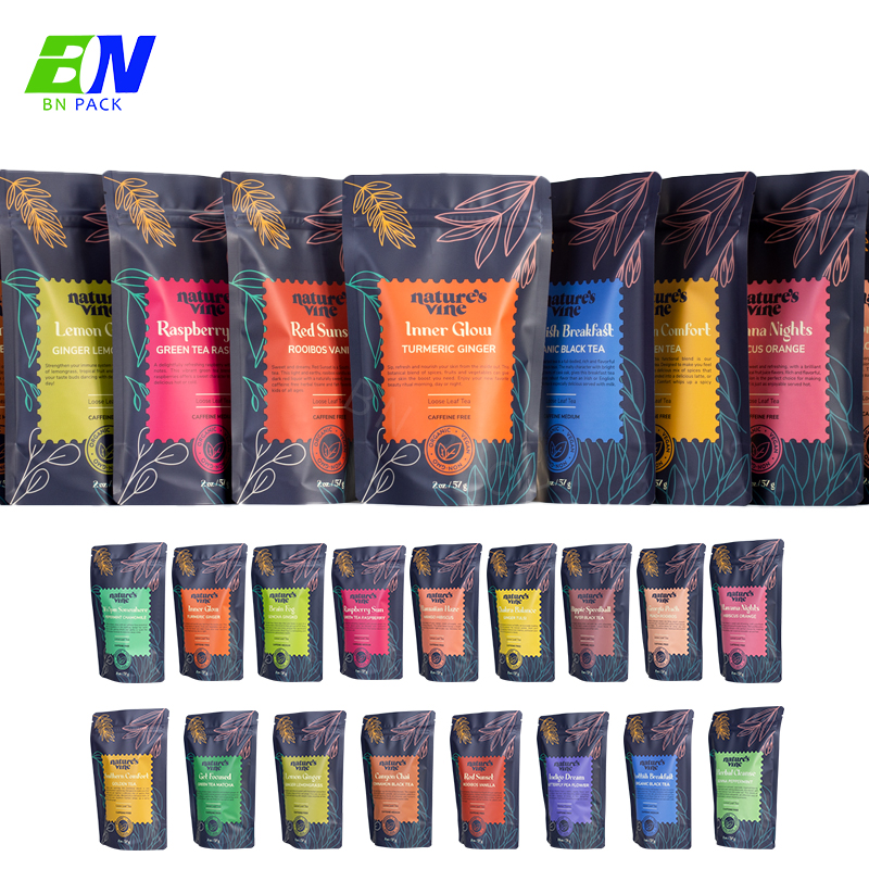 กำหนดเอง 250g 500g Stand Up ชากาแฟยืนกระเป๋าพร้อมหน้าต่าง