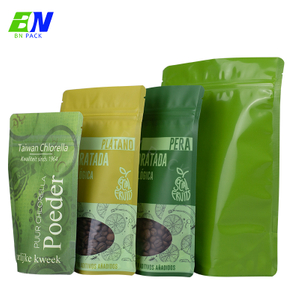 ย่อยสลายได้ทางชีวภาพ Stand Up Pouch วัสดุพลาสติก PLA ใสพร้อมซิป